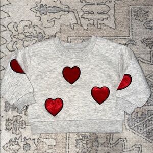 Shaded Pink Valentines Heart Sweater